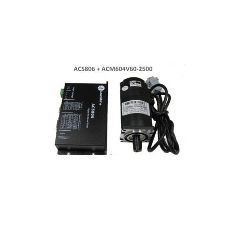 Leadshine 400W brushless AC сервосистема (привод ACS806 + двигатель ACM604V60-2500)