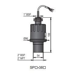 Ультразвуковой датчик уровня жидкости HSPA-380-4 Nivelco HSPA3804